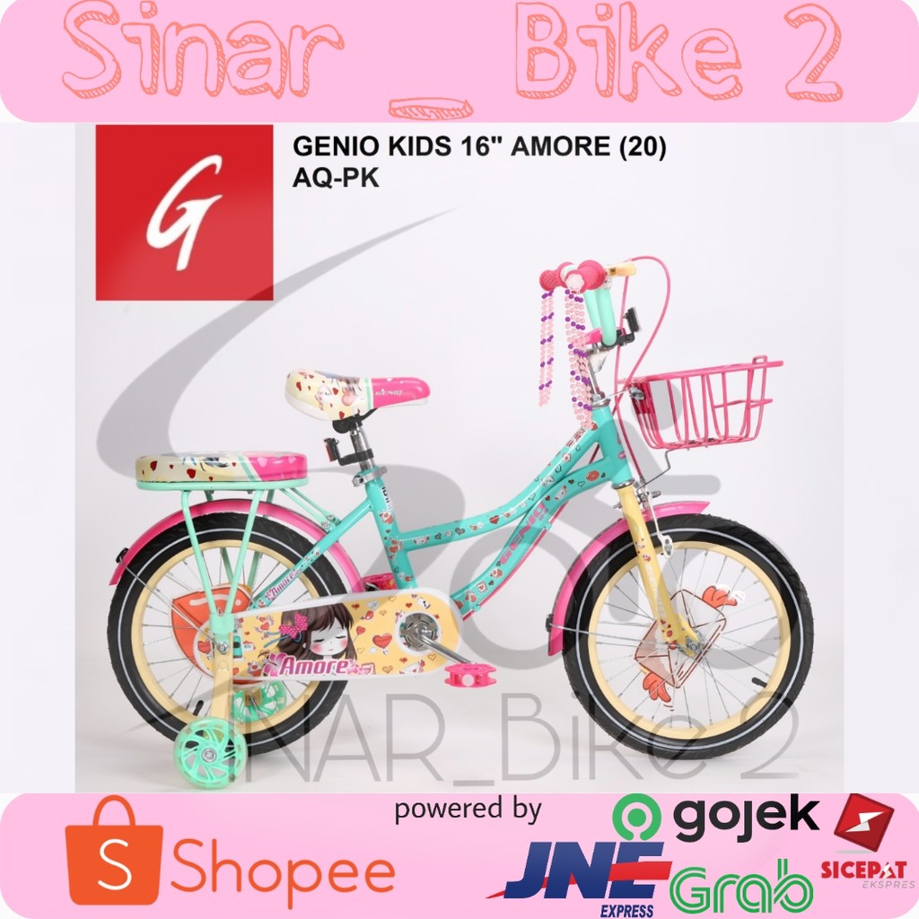 Sepeda Mini Anak 16Inch Genio Amore (Gosend/Grab)