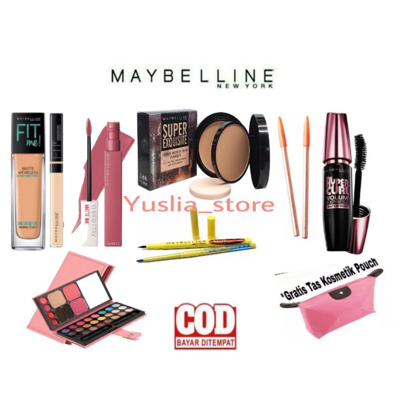 Maybelline paket 7in1/paket make up lengkap/paket makeup murah/paket lengkap
