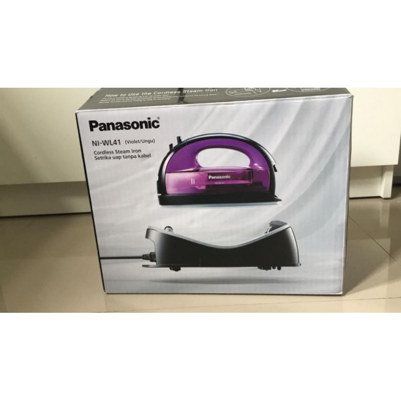 (GARANSI ORIGINAL)Panasonic Cordless Iron Setrika Uap Tanpa Kabel NI-WL41VSR