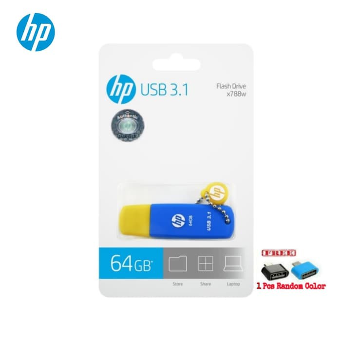 HP X788W USB 3.1 Gen1 64GB Flash Drive Flash Disk HP OTG USB Type-A 64GB FlashDisk