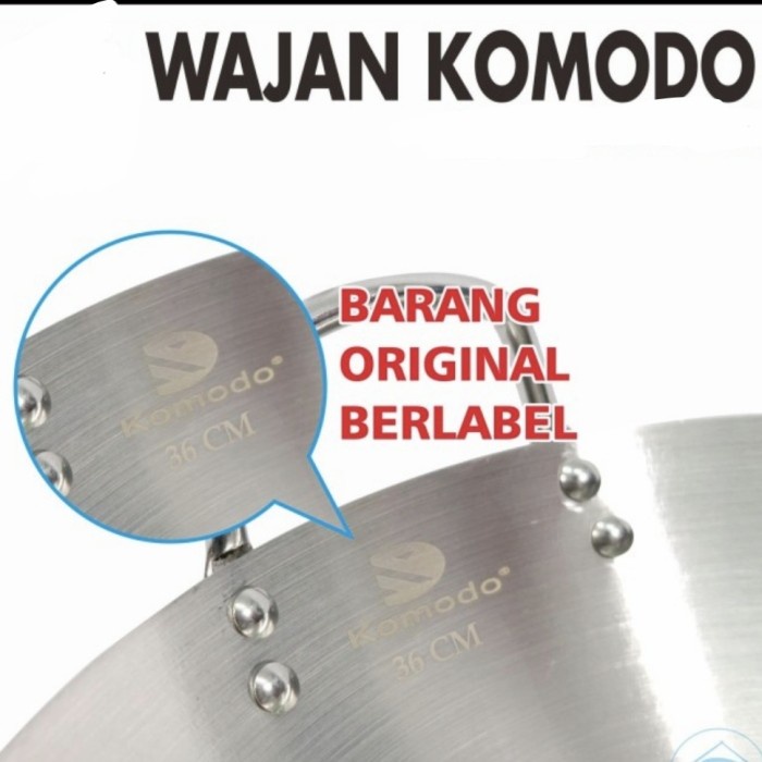 U 36 CM Komodo Kuali Wajan Penggorengan Stainless Steel Diameter 36cm