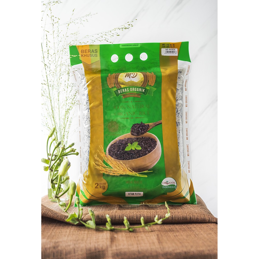 

Beras Organik MD Beras Mix Hitam + Coklat 2kg / Beras Sehat / Organic Rice