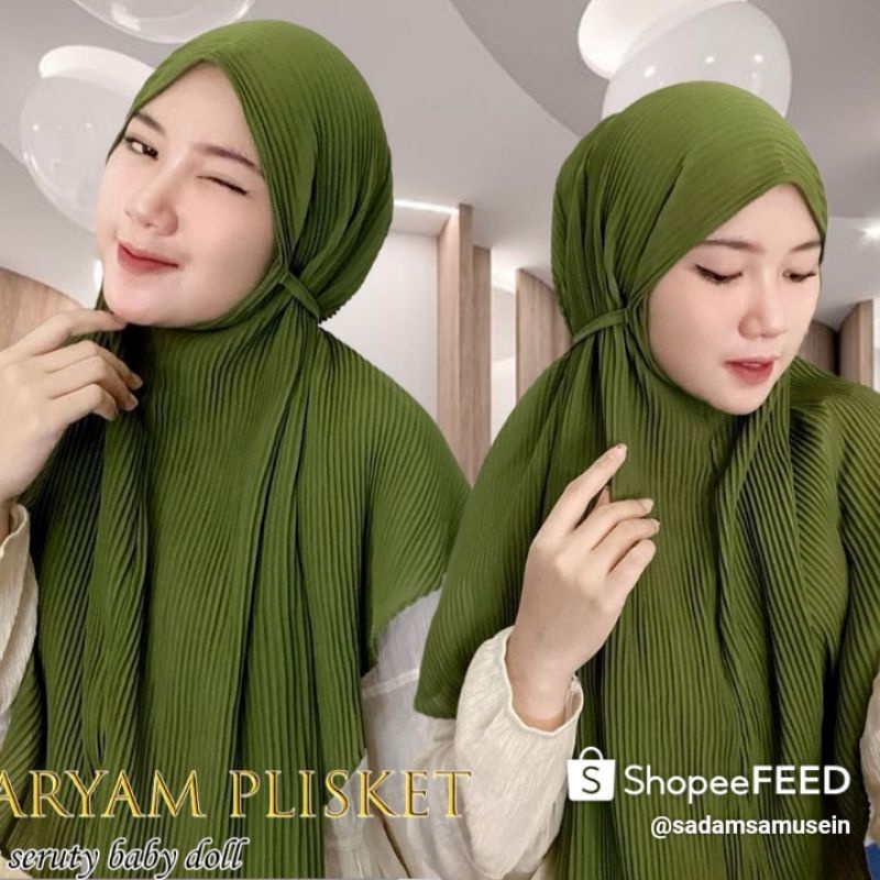 jilbab Maryam prisket ceruti baby doll kerudung terbaru 2021 bisa cod