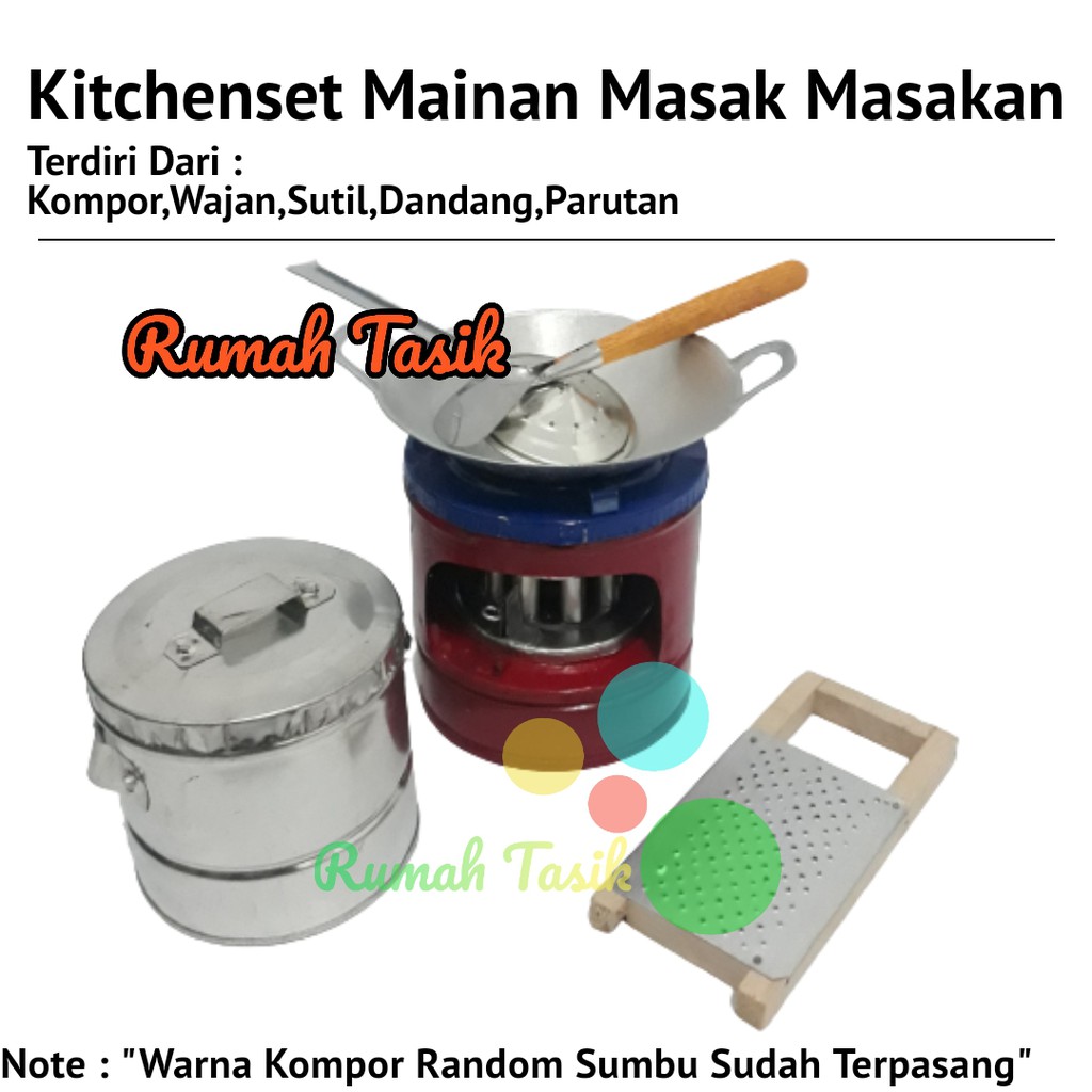 Kitchenset Mainan Masak Masakan Paket Dandang Parutan