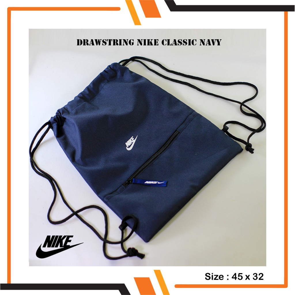 Tas Sepatu Futsal Olahraga Pria Drawstring Serut Nike