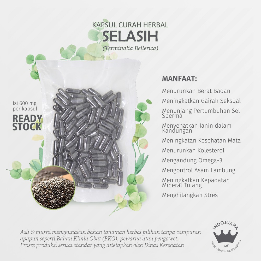 

SELASIH 200 Kapsul Curah Herbal Omega-3 Asam Lambung Insomnia Mencegah Jerawat