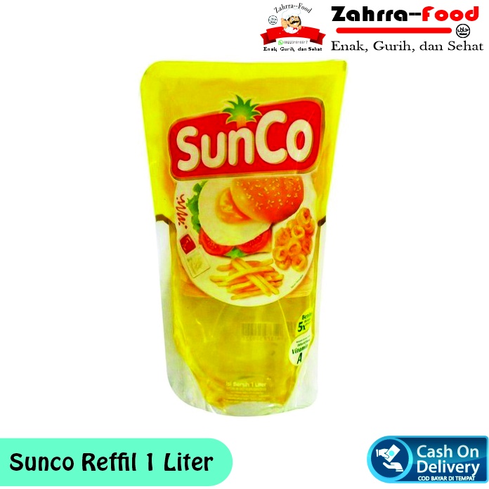 

Minyak Goreng Kelapa Sawit SunCO Refil Pouch Kemasan 1 Liter
