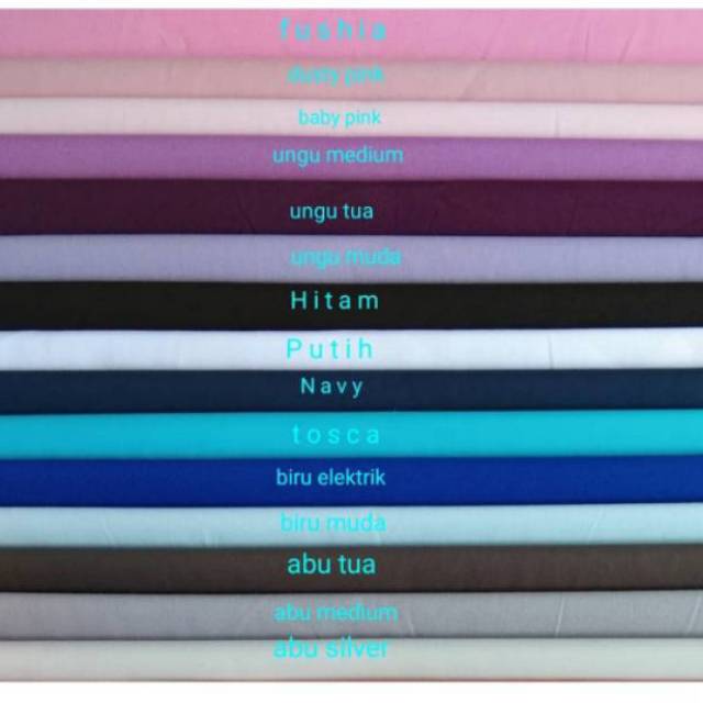 Katun jepang tokai senko polos warna warni
