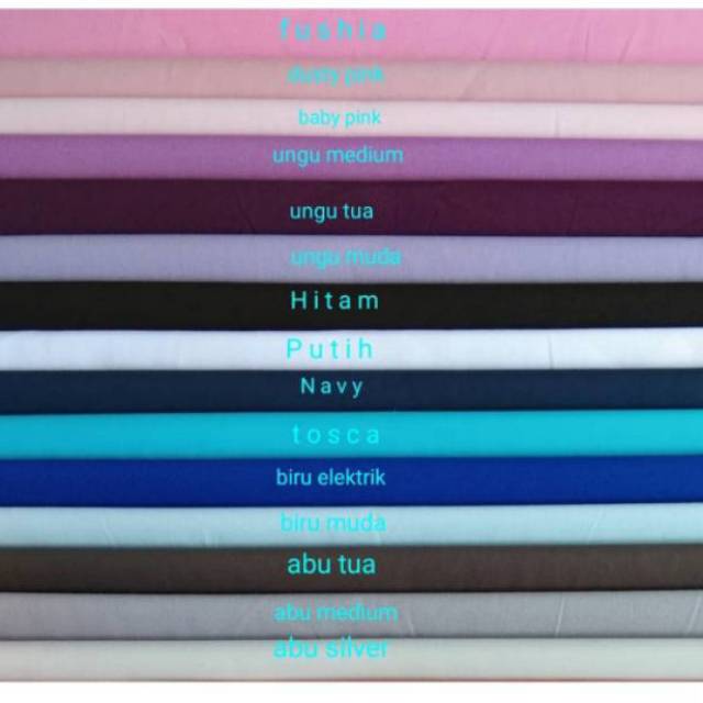 Katun jepang tokai senko polos warna warni