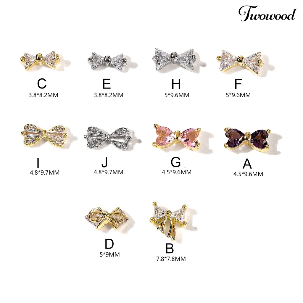 Ornamen Kupu-Kupu 3D Bahan Cubic Zirconia Glitter Untuk Dekorasi Kuku Wanita Butterfly