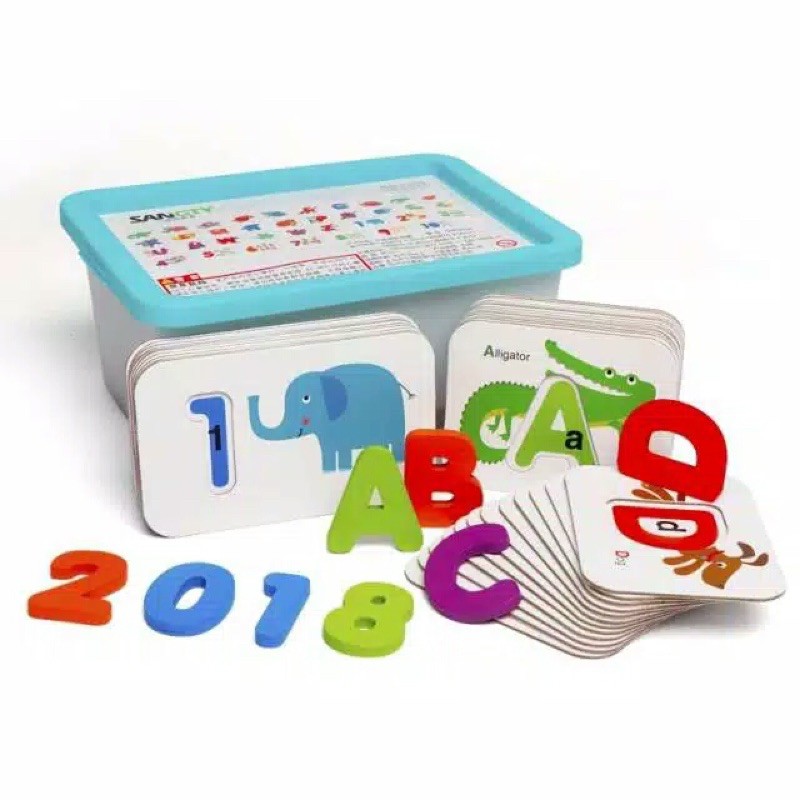 

2in1 Flash Board Card bermain alfabeth number