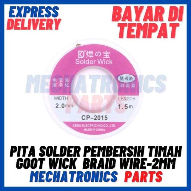 [DEV-9266] PITA SOLDER PEMBERSIH TIMAH GOOT WICK DESOLDERING BRAID WIRE-2MM