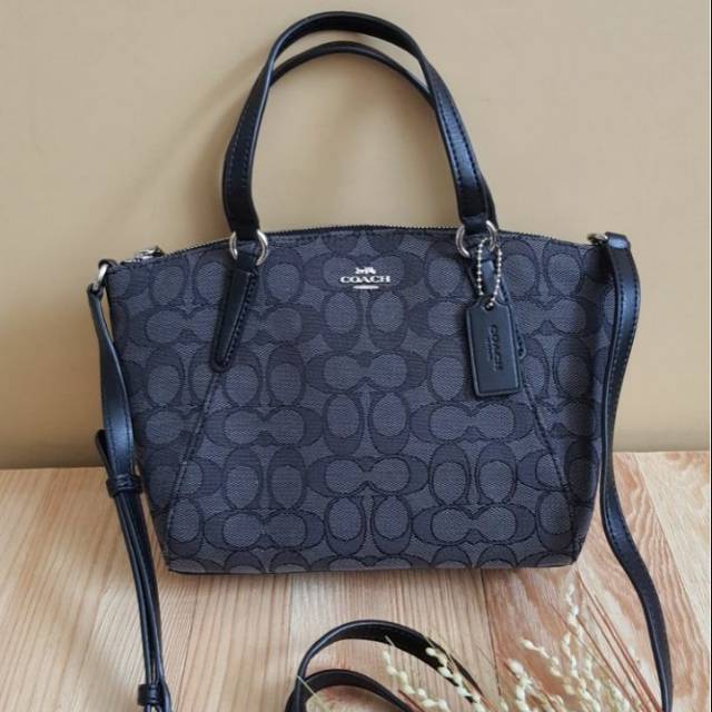 Coach kelsey mini signature black original bag tas ori authentic