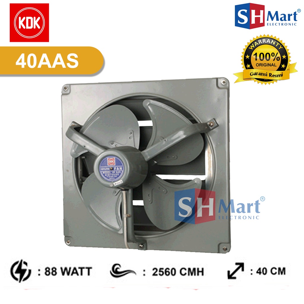 KIPAS ANGIN DINDING KDK 40AAS / EXHAUST FAN 16 INCH GARANSI RESMI (MEDAN)