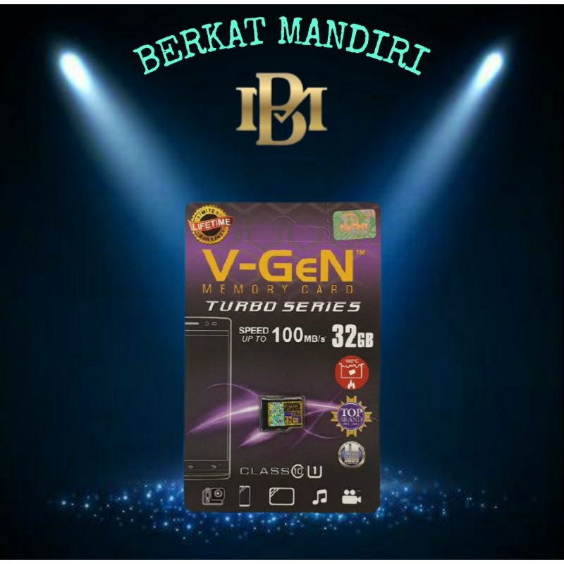 Memori Card 32GB V-Gen Turbo Series Class 10 | Micro SD 32 GB Class10