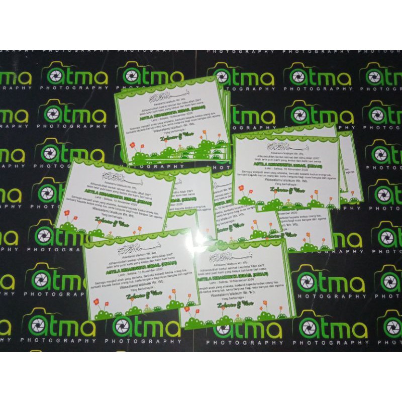 

CETAK STICKER AQIKAH CUSTOME MURAH + MINIMAL 50PCS