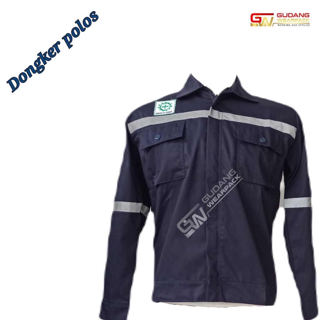 Gudang Wearpack - Baju Kerja Seragam Proyek Warna Dongker Polos