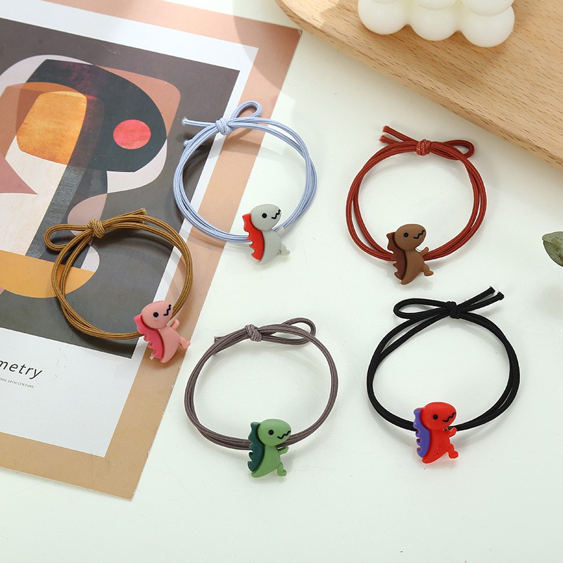 MURMURE.ID | IKAT RAMBUT ALA KOREA MOTIF DINOSAURUS KUNCIR CANDY IMPORT MURAH KARET RAMBUT DINO HA059-5