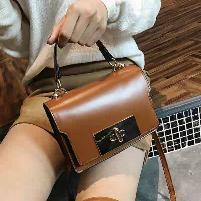 (COD) tasimpor wanita fashion selempang bahan kulit  handbag