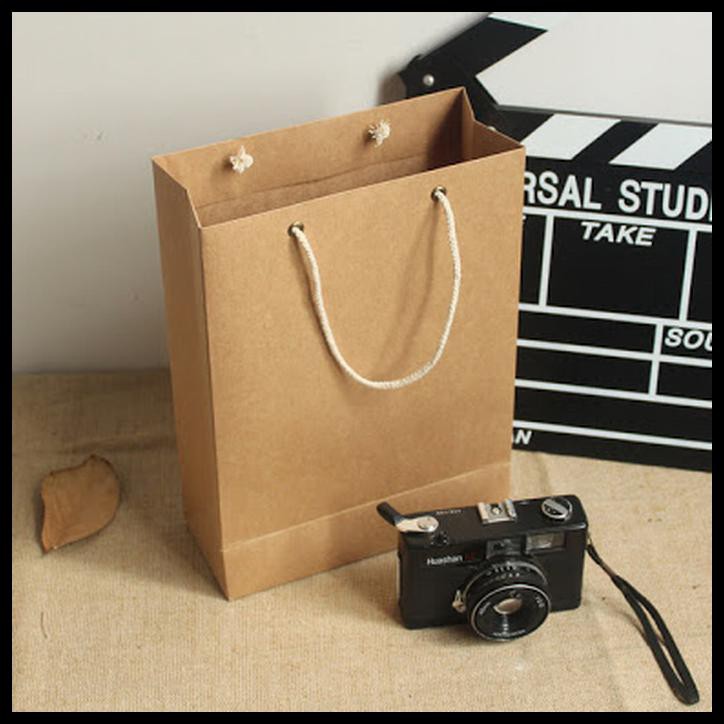 

9J38 TAS KERTAS PAPERBAG PAPER BAG FOLIO 25X10X35 BESAR POLOS KRAFT BELANJA 2BB9