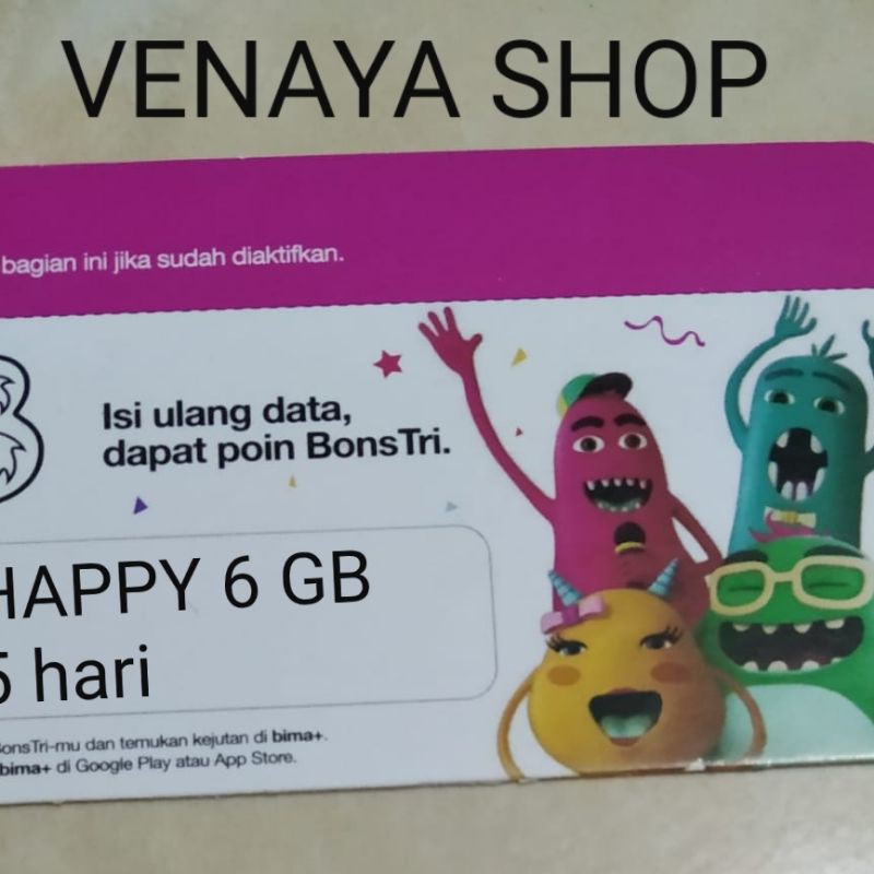 Voucher TRI happy 6GB 5hari