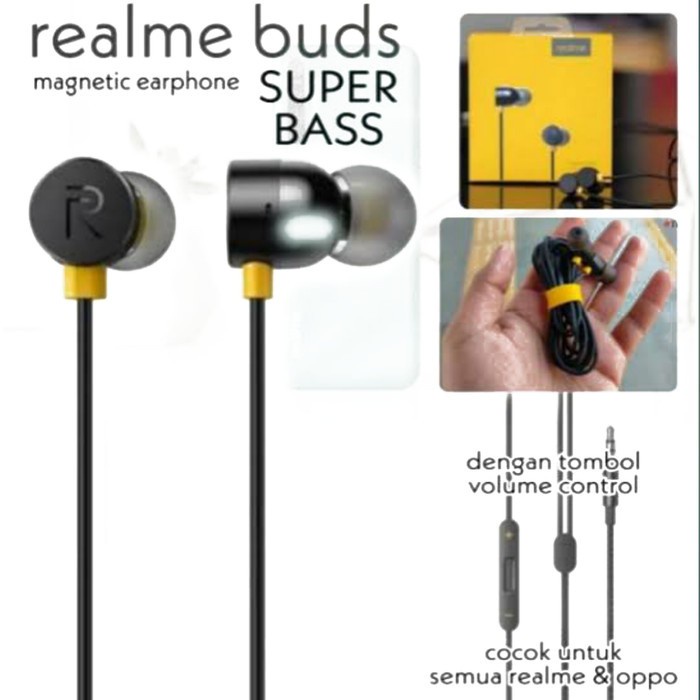 Handsfree Realme Original 99% M10 Earphone Buds Headset