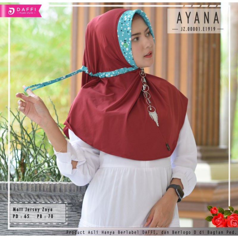 Hijab ORI Daffi AYANA /jilbab instan/jilbab serut