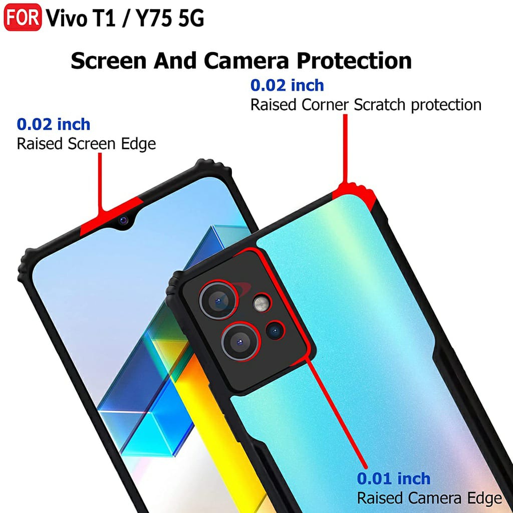 CASE VIVO T1 5G T1 PRO 5G Y75 5G SOFTCASE SHOCKPROOF TRANSPARAN CAMERA PROTECT CASING