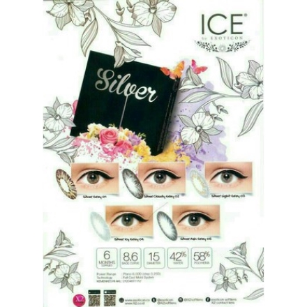 SOFTLENS X2 ICE SILVER 01  ( GREY )