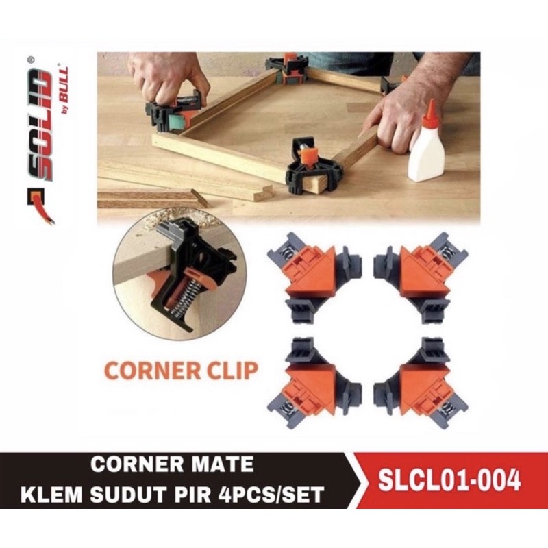 Klem sudut pir / corner mate clamp SOLID SLCL01-004