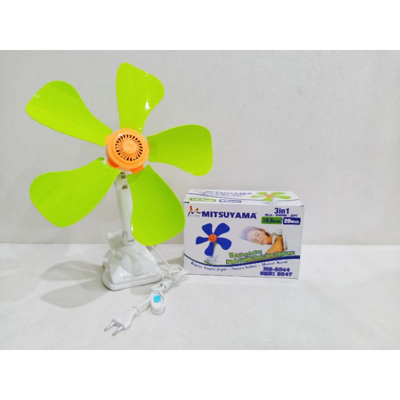 Kipas Angin Jepit Mitsuyama 3in 1 MS-5544 SERI 5547