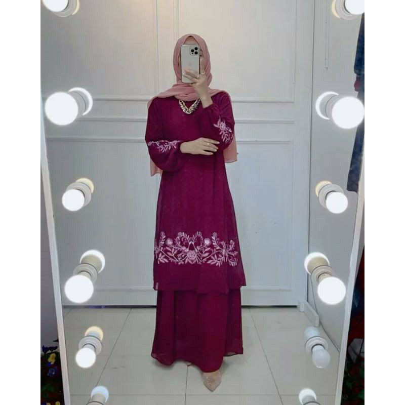 gamis Melayu Malaysia bordir