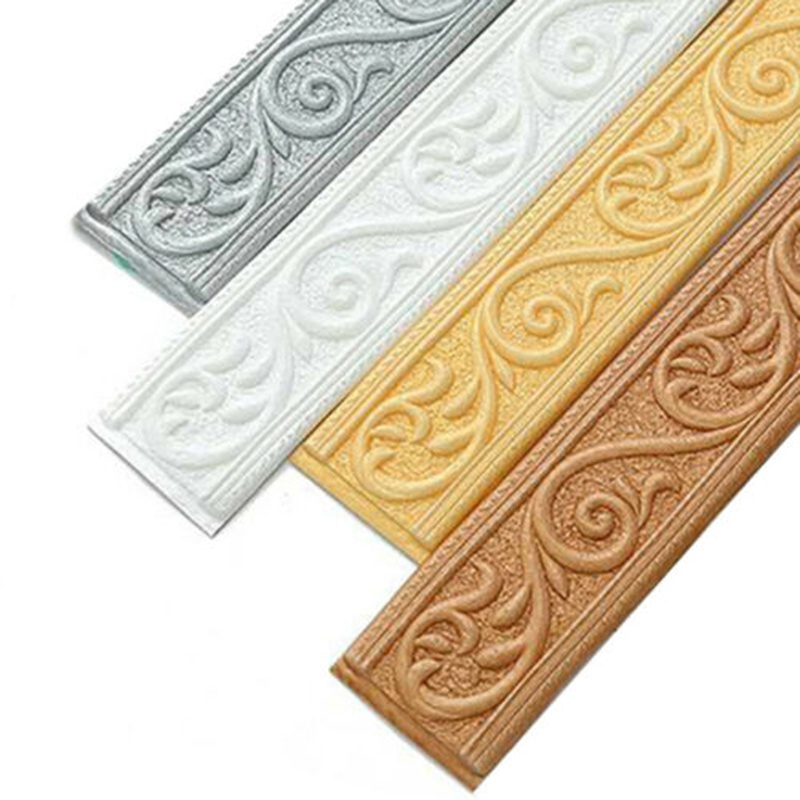 [3DImitation Tiles Self-adhesive Wallpaper Border] [DIY Wall Border Used for Living Room Kitchen Bathroom Bedroom TV Background Wall Decoration]