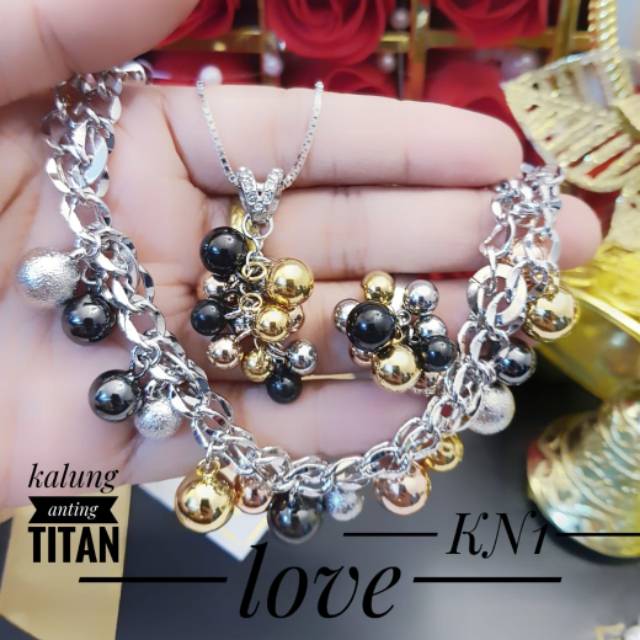 Xuping set anggur putih lapis emas 24K 1318