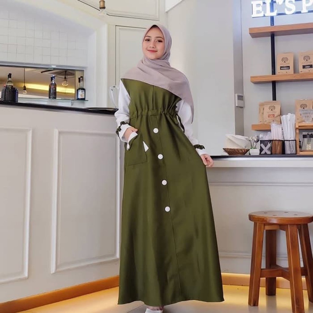 HM Baju Gamis Wanita - 4 varian Warna - Jelita Indonesia - Edisi Terbaru