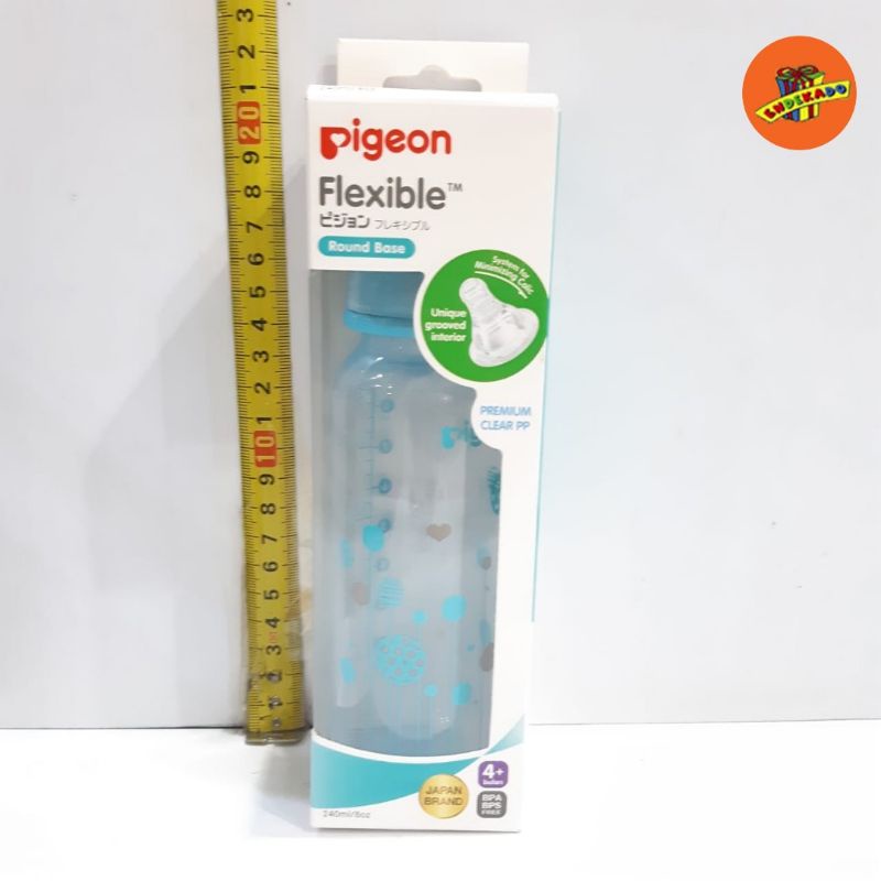 PIGEON FLEXIBLE PP ROUND BASE 240ml - Botol Susu 240ml