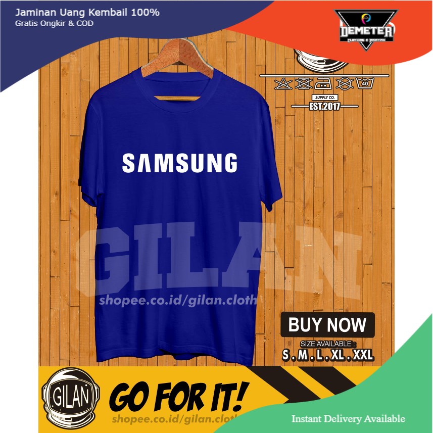 KAOS BAJU SAMSUNG SMARTPHONE LOGO - DEMETER.CLOTH