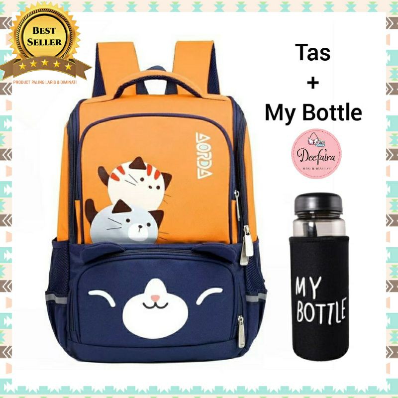 Tas Sekolah Anak Backpack Cat and Mouse Tas Pungung Anak Perempuan atau Laki Laki