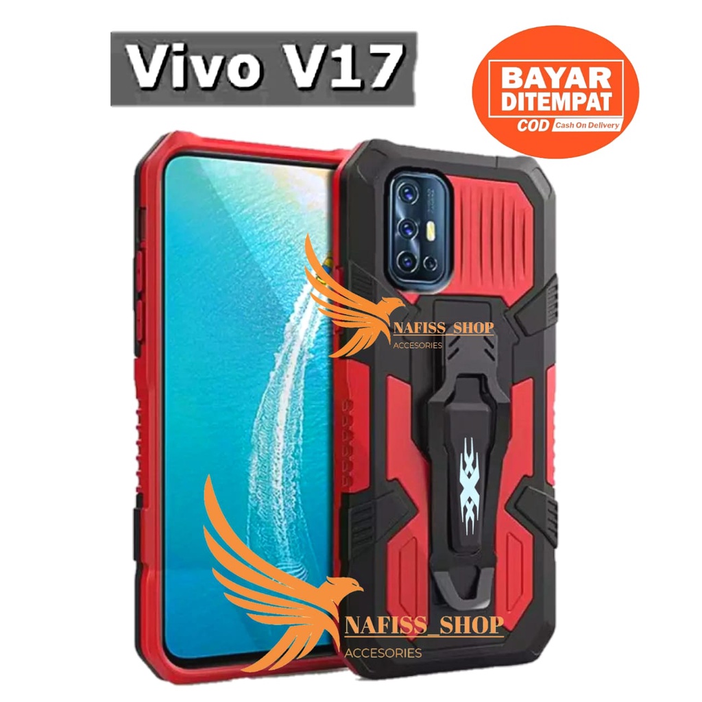 Vivo V17 Vivo V19 Armor Case Robot VIVO V17 V19 Hard Case Belt Clip Robot Transformer Soft Hybrid Le