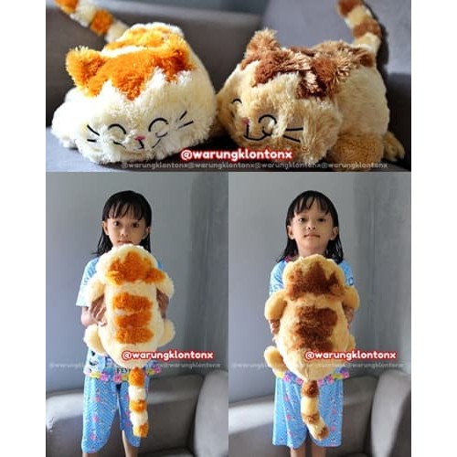 Boneka Kucing Lying Cat Lucu Berkualitas - Ivory