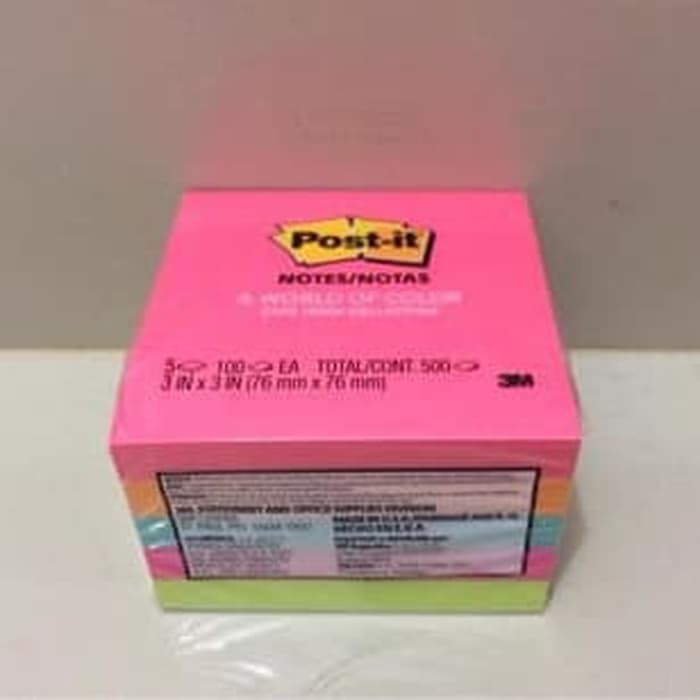 

Post it warna Neon 3M 654(3×3/76mmx76mm)