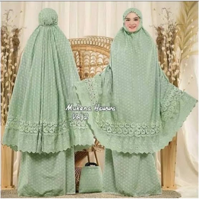 Mukena Hawwa mewah mukena tutu premium mukenah jumbo terbaru 2023 mukena umroh mukena haji