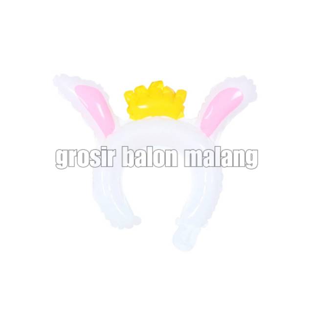 Balon bando headband bandana kelinci mahkota