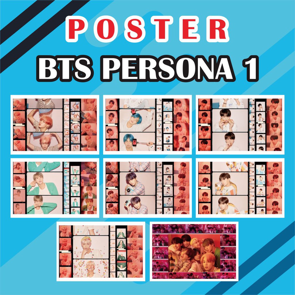 Poster BTS PERSONA 1 - Jungkook V Jimin Jin Suga Rm Jhope