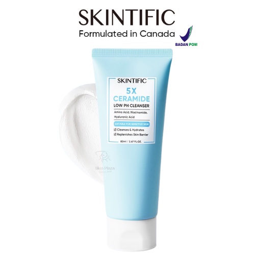 SKINTIFIC 5X Ceramide Low pH Cleanser Gentle For Sensitive Skin 80ml BPOM