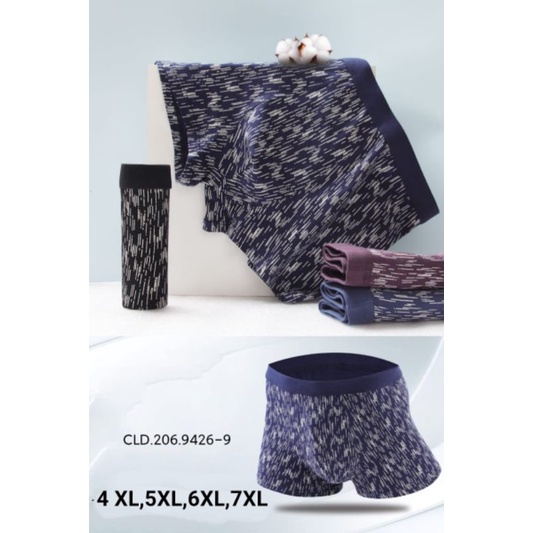 3PCS!!! Celana dalam boxer laki EXTRA halus BIG katun karet tipis / boxer cowok gendut