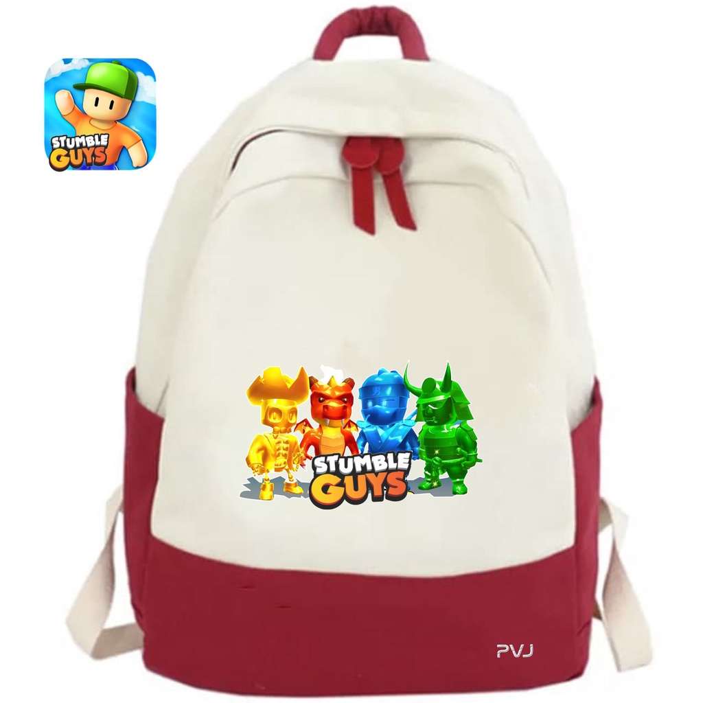 PVJ Tas Sekolah Anak SD Backpack Karakter Skin Stumble Guys