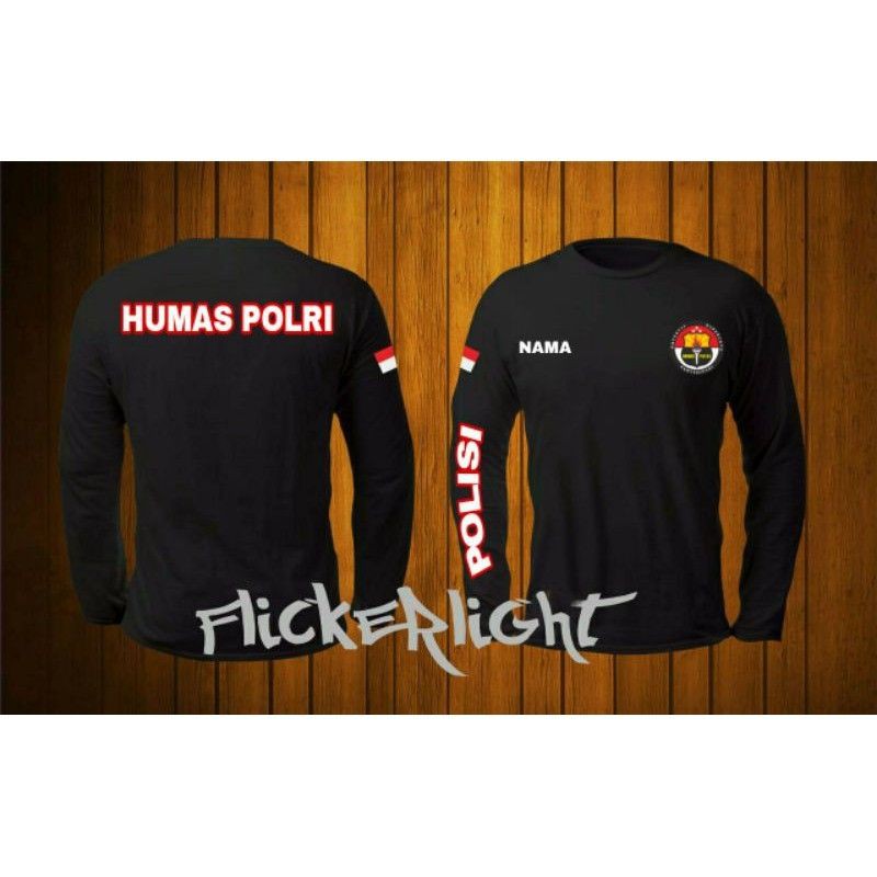 Baju Kaos polisi/humas polri lengan panjang