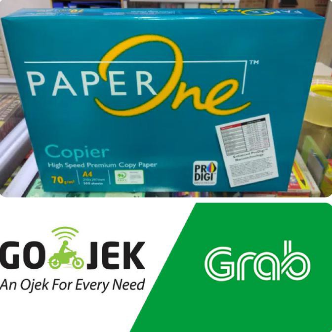 

Khusus GOJEK/GRAB kertas hvs A4 70 gr Paperone per 1 Dus