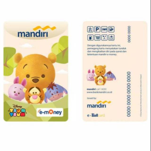 Mandiri eMoney Disney TSUM - TSUM ORI /Like eTOLL Tapcash Flazz or Brizzi